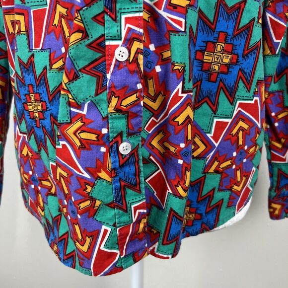 Vintage Frontier Series Button Down Shirt Women Medium Western Graphic Casual - Picture 8 of 13